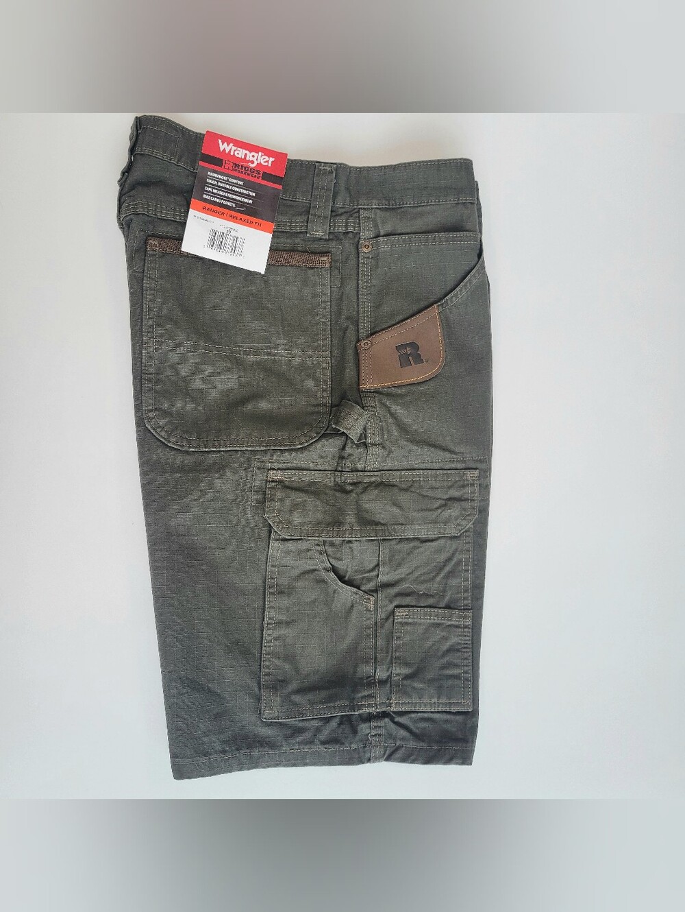Wrangler Riggs Workwear Ranger Shorts Men 30 "Loden Green" Relaxed Fit Cargo NEW